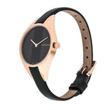 Buy Shop Calvin Klein Rebel Black Dial Black Leather Strap Watch for Women - K8P236C1 USA Online