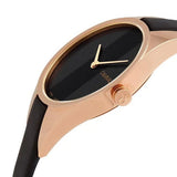 Buy Shop Calvin Klein Rebel Black Dial Black Leather Strap Watch for Women - K8P236C1 USA Online