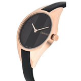 Buy Shop Calvin Klein Rebel Black Dial Black Leather Strap Watch for Women - K8P236C1 USA Online