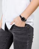 Buy Shop Calvin Klein Rebel Black Grey Dial Black Leather Strap Watch for Women - K8P231C1 USA Online