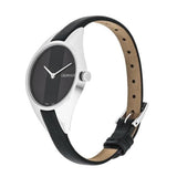 Buy Shop Calvin Klein Rebel Black Grey Dial Black Leather Strap Watch for Women - K8P231C1 USA Online