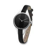 Buy Shop Calvin Klein Rebel Black Grey Dial Black Leather Strap Watch for Women - K8P231C1 USA Online