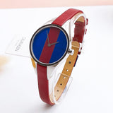 Buy Shop Calvin Klein Rebel Blue Maroon Dial Maroon Leather Strap Watch for Women - K8P231UN USA Online