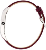 Buy Shop Calvin Klein Rebel Blue Maroon Dial Maroon Leather Strap Watch for Women - K8P231UN USA Online