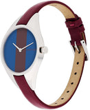 Buy Shop Calvin Klein Rebel Blue Maroon Dial Maroon Leather Strap Watch for Women - K8P231UN USA Online