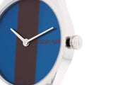 Buy Shop Calvin Klein Rebel Blue Maroon Dial Maroon Leather Strap Watch for Women - K8P231UN USA Online