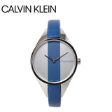 Buy Shop Calvin Klein Rebel Blue Silver Dial Blue Leather Strap Watch for Women - K8P231V6 USA Online