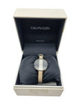 Buy Shop Calvin Klein Rebel Cream Black Dial Cream Leather Strap Watch for Women - K8P237X1 USA Online