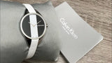 Buy Shop Calvin Klein Rebel Cream Black Dial Cream Leather Strap Watch for Women - K8P237X1 USA Online