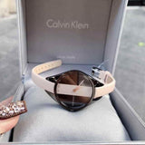 Buy Shop Calvin Klein Rebel Cream Black Dial Cream Leather Strap Watch for Women - K8P237X1 USA Online
