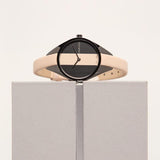 Buy Shop Calvin Klein Rebel Cream Black Dial Cream Leather Strap Watch for Women - K8P237X1 USA Online