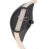 Buy Shop Calvin Klein Rebel Cream Black Dial Cream Leather Strap Watch for Women - K8P237X1 USA Online