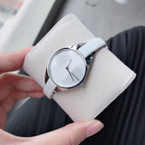 Buy Shop Calvin Klein Rebel Grey Dial Grey Leather Strap Watch for Women - K8P231Q4 USA Online
