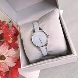 Buy Shop Calvin Klein Rebel Grey Dial Grey Leather Strap Watch for Women - K8P231Q4 USA Online
