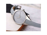 Buy Shop Calvin Klein Rebel Grey Dial Grey Leather Strap Watch for Women - K8P231Q4 USA Online