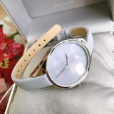 Buy Shop Calvin Klein Rebel Grey Dial Grey Leather Strap Watch for Women - K8P231Q4 USA Online
