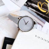 Buy Shop Calvin Klein Rebel Grey Dial Grey Leather Strap Watch for Women - K8P231Q4 USA Online