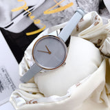 Buy Shop Calvin Klein Rebel Grey Dial Grey Leather Strap Watch for Women - K8P231Q4 USA Online