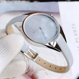 Buy Shop Calvin Klein Rebel Grey Dial Grey Leather Strap Watch for Women - K8P231Q4 USA Online