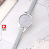 Buy Shop Calvin Klein Rebel Grey Dial Grey Leather Strap Watch for Women - K8P231Q4 USA Online
