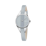 Buy Shop Calvin Klein Rebel Grey Dial Grey Leather Strap Watch for Women - K8P231Q4 USA Online