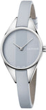 Buy Shop Calvin Klein Rebel Grey Dial Grey Leather Strap Watch for Women - K8P231Q4 USA Online