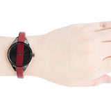 Buy Shop Calvin Klein Rebel Red Black Dial Red Leather Strap Watch for Women - K8P237U1 USA Online