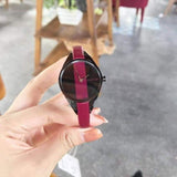 Buy Shop Calvin Klein Rebel Red Black Dial Red Leather Strap Watch for Women - K8P237U1 USA Online