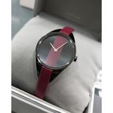 Buy Shop Calvin Klein Rebel Red Black Dial Red Leather Strap Watch for Women - K8P237U1 USA Online