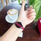 Buy Shop Calvin Klein Rebel Red Black Dial Red Leather Strap Watch for Women - K8P237U1 USA Online