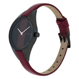 Buy Shop Calvin Klein Rebel Red Black Dial Red Leather Strap Watch for Women - K8P237U1 USA Online