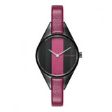 Buy Shop Calvin Klein Rebel Red Black Dial Red Leather Strap Watch for Women - K8P237U1 USA Online