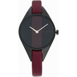 Buy Shop Calvin Klein Rebel Red Black Dial Red Leather Strap Watch for Women - K8P237U1 USA Online