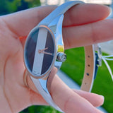 Buy Shop Calvin Klein Rebel White Black Dial White Leather Strap Watch for Women - K8P231L1 USA Online