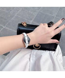Buy Shop Calvin Klein Rebel White Black Dial White Leather Strap Watch for Women - K8P231L1 USA Online