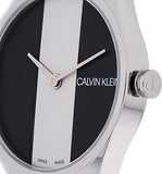 Buy Shop Calvin Klein Rebel White Black Dial White Leather Strap Watch for Women - K8P231L1 USA Online