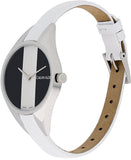 Buy Shop Calvin Klein Rebel White Black Dial White Leather Strap Watch for Women - K8P231L1 USA Online