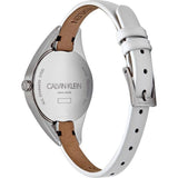 Buy Shop Calvin Klein Rebel White Dial White Leather Strap Watch for Women - K8P231L6 USA Online