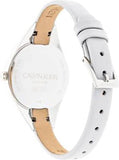 Buy Shop Calvin Klein Rebel White Dial White Leather Strap Watch for Women - K8P231L6 USA Online