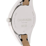 Buy Shop Calvin Klein Rebel White Dial White Leather Strap Watch for Women - K8P231L6 USA Online