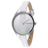 Buy Shop Calvin Klein Rebel White Dial White Leather Strap Watch for Women - K8P231L6 USA Online
