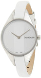 Buy Shop Calvin Klein Rebel White Dial White Leather Strap Watch for Women - K8P231L6 USA Online