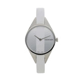 Buy Shop Calvin Klein Rebel White Dial White Leather Strap Watch for Women - K8P231L6 USA Online