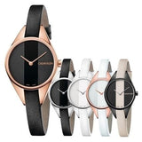 Buy Shop Calvin Klein Rebel White Grey Dial White Leather Strap Watch for Women - K8P236L6 USA Online