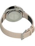Buy Shop Calvin Klein Rise White Beige Dial Beige Leather Strap Watch for Women - K7A231XH USA Online