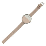 Buy Shop Calvin Klein Rise White Beige Dial Beige Leather Strap Watch for Women - K7A231XH USA Online