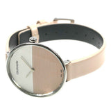 Buy Shop Calvin Klein Rise White Beige Dial Beige Leather Strap Watch for Women - K7A231XH USA Online