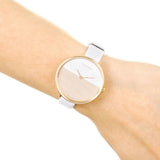 Buy Shop Calvin Klein Rise White Dial White Leather Strap Watch for Women - K7A236LH USA Online