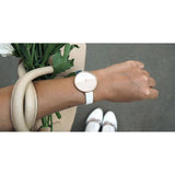 Buy Shop Calvin Klein Rise White Dial White Leather Strap Watch for Women - K7A236LH USA Online