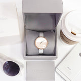 Buy Shop Calvin Klein Rise White Dial White Leather Strap Watch for Women - K7A236LH USA Online